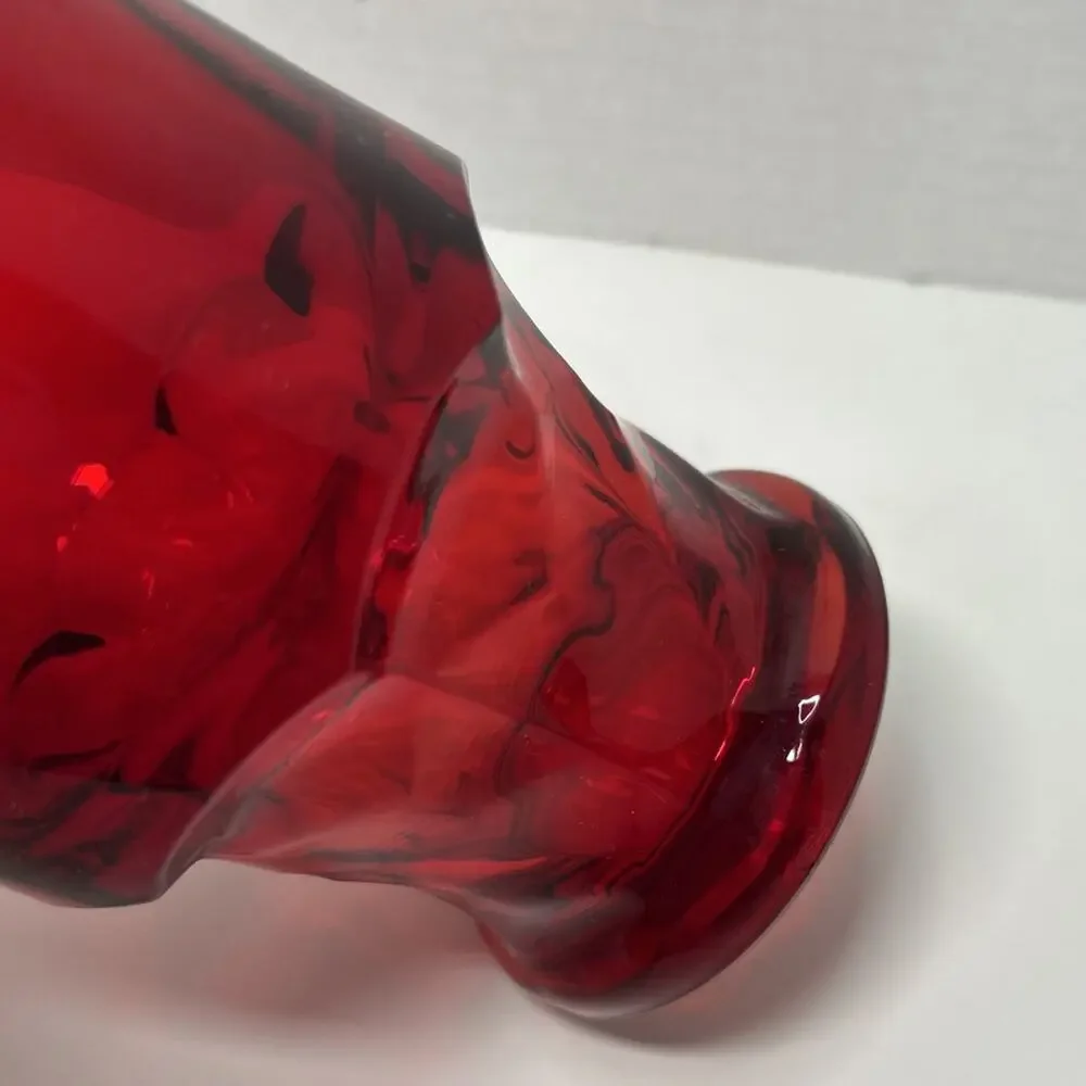 Vtg Viking Ruby Red Georgian Honeycomb Drinking Glass 5